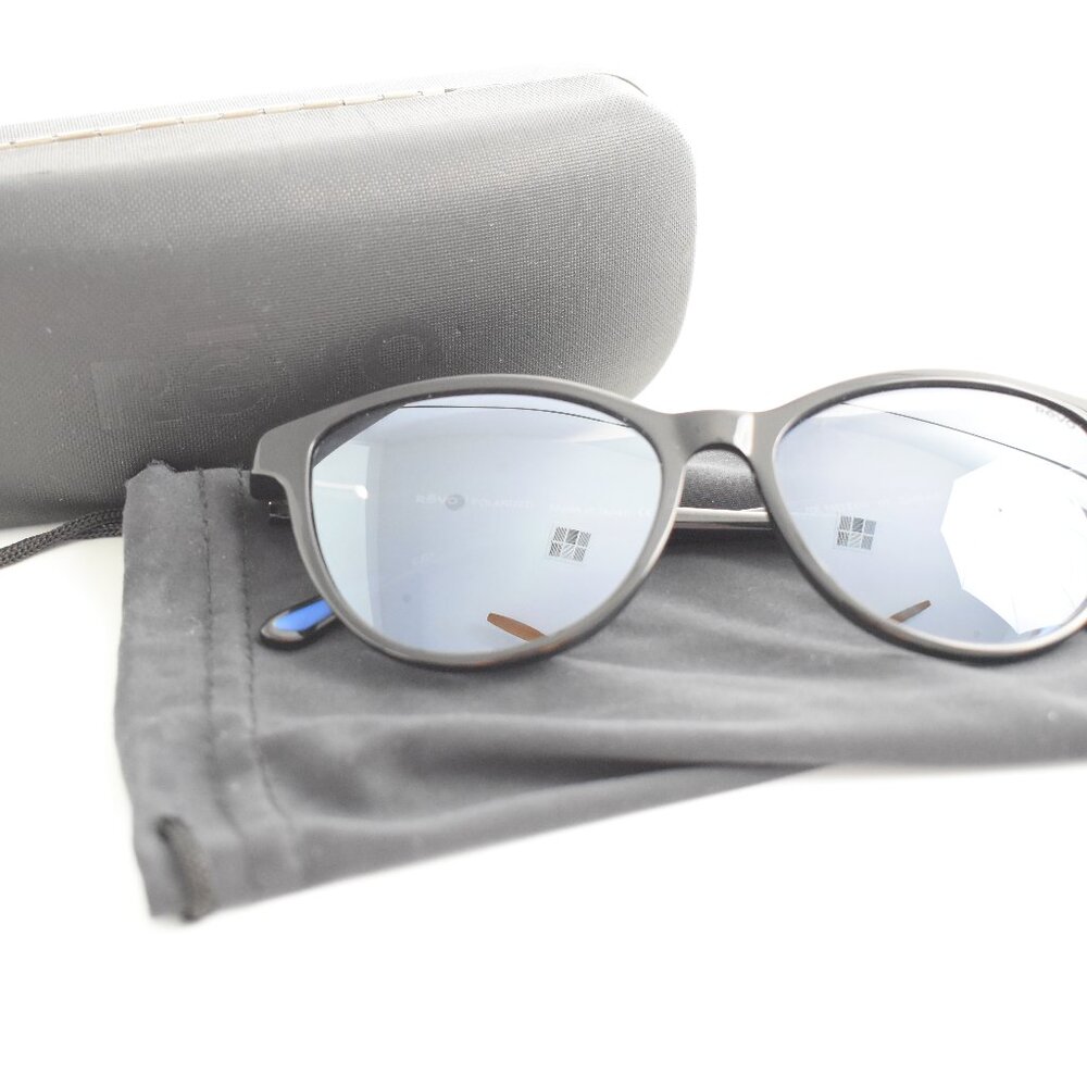 REVO RE 1101ECO 01 DAPHNE BLACK BLUE POLARIZED AUTHENTIC FRAMES SUNGLASSES